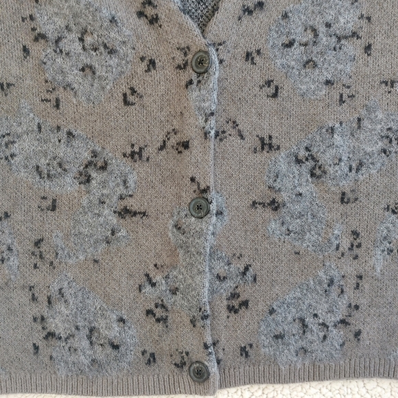 All Saints Wool Blend Mixed Media Texture Camo Cardi Women's Size S, oversized. - Picture 8 of 13